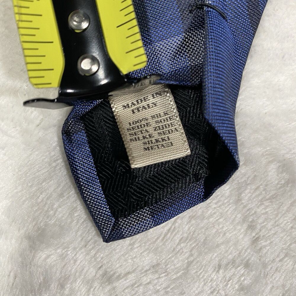 Burberry London Regent Carbon Blue Plaid Silk Tie Made In Italy Preppy Old Money - Picture 4 of 5
